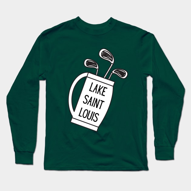 Lake Saint Louis Golf Bag Long Sleeve T-Shirt by Harbor Bend Designs